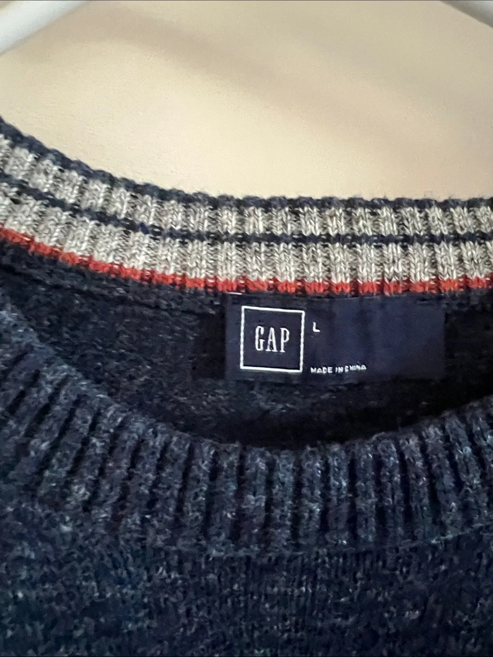 GAP Men's Crewneck Sweater - Dark Blue Heather
